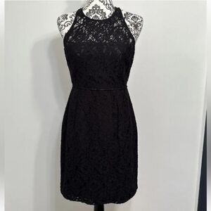 J. Crew Dress 00 Petite Pamela Black Lace Cocktail Party Evening Sleeveless